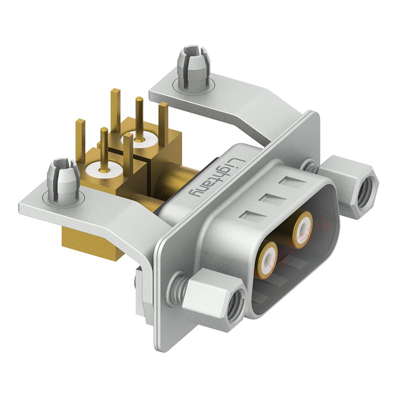 2W2公PCB彎插板/鉚支架11.6/射頻同軸50歐姆