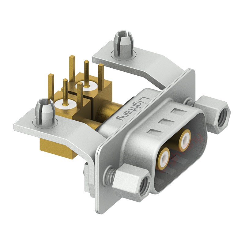 2W2公PCB彎插板/鉚支架10.8/射頻同軸50歐姆