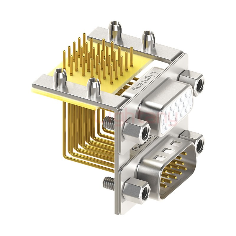 HDR15 上公下母 間距15.88車針雙胞胎 D-SUB連接器