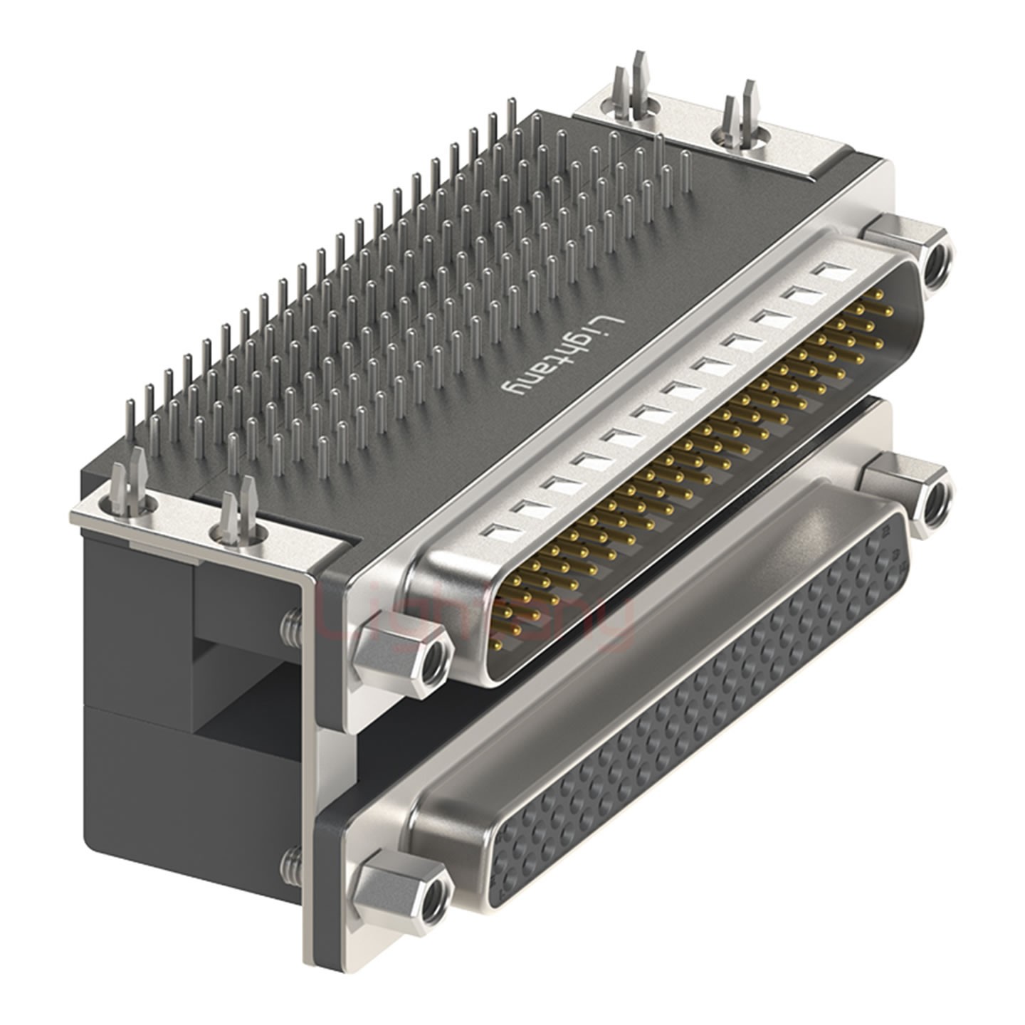 HDR62上母下公 間距19.05 雙胞胎沖針 D-SUB連接器