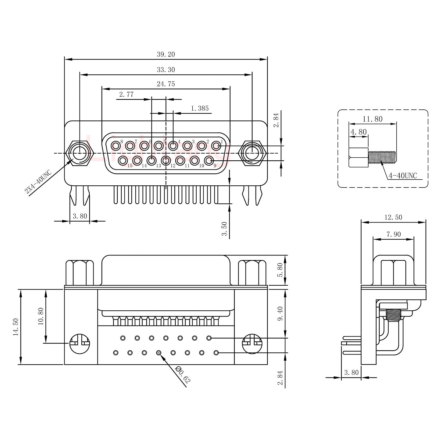 DR15 母 彎插板9.4 塑料支架10.8 鎖螺絲 車(chē)針