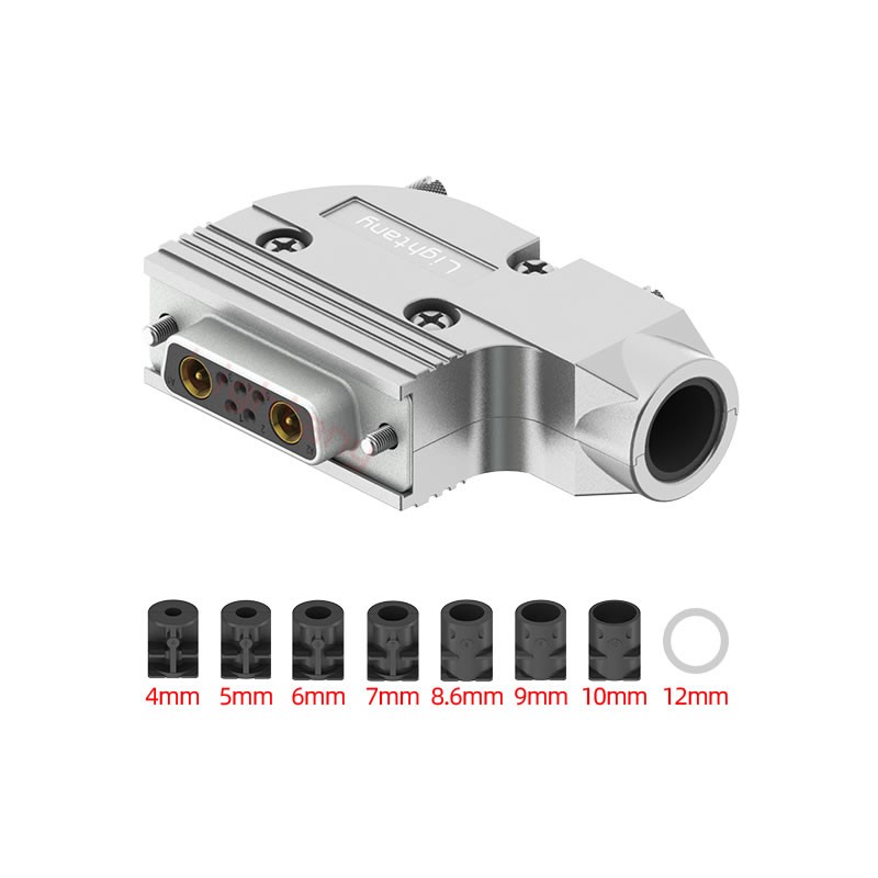 7W2母焊線(xiàn)式75歐姆+15P金屬外殼1443彎出線(xiàn)4~12mm