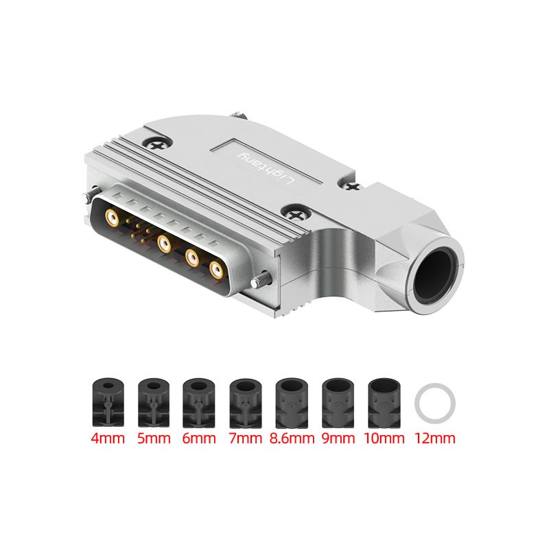 9W4公焊線式75歐姆+25P金屬外殼1015彎出線4~12mm