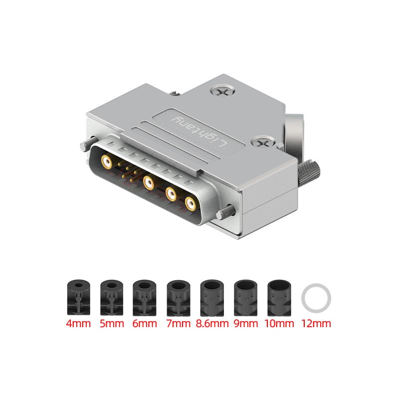 9W4公焊線式75歐姆+25P金屬外殼592斜出線4~12mm