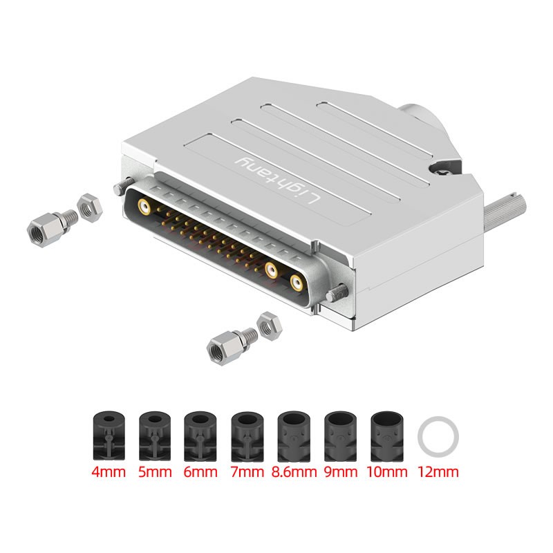 25W3公焊線式75歐姆+37P金屬外殼2185直出線4~12mm