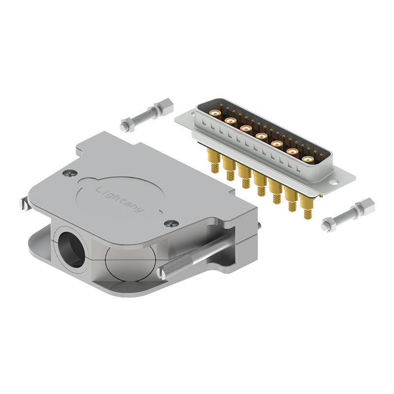 24W7公焊線式75歐姆+50P金屬外殼2252三個(gè)出線孔12mm