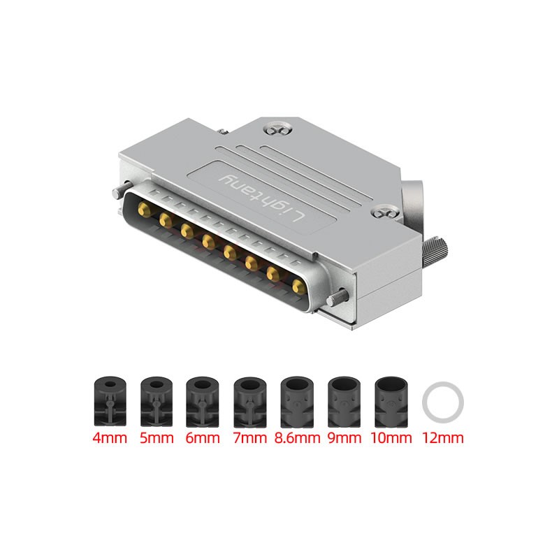 8W8公短體焊線(xiàn)30A+37P金屬外殼967斜出線(xiàn)4~12mm