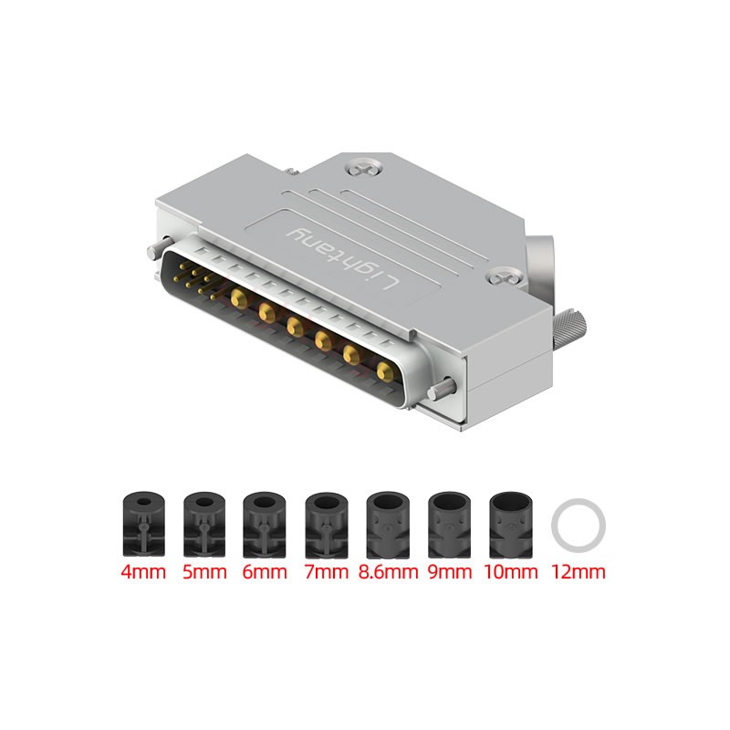 13W6B公短體焊線40A+37P金屬外殼967斜出線4~12mm