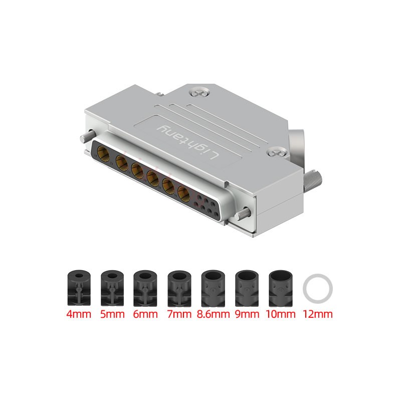 13W6B母短體焊線30A+37P金屬外殼967斜出線4~12mm