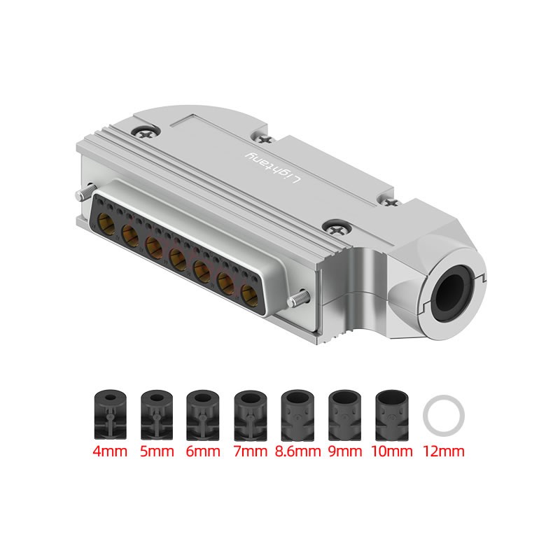 24W7母短體焊線40A+50P金屬外殼1745彎出線4~12mm