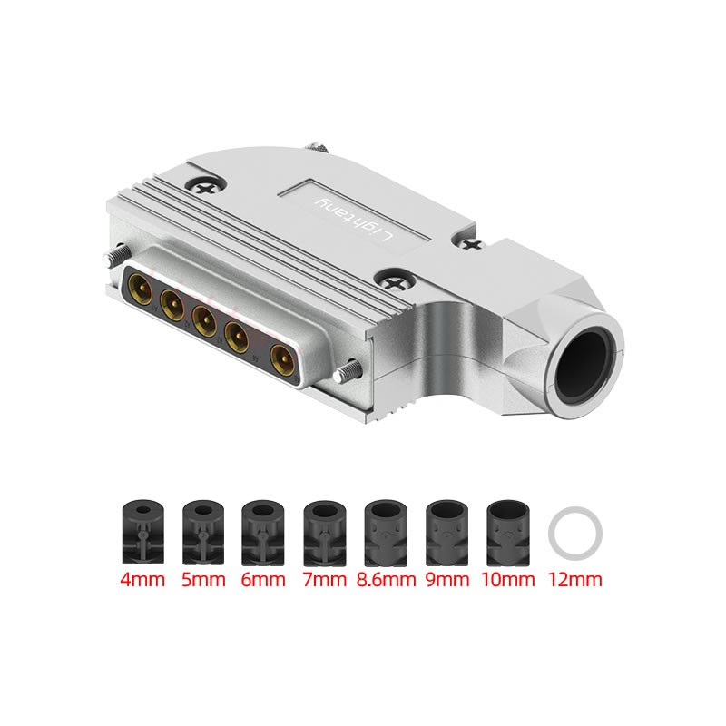5W5母焊線式75歐姆+25P金屬外殼1015彎出線4~12mm