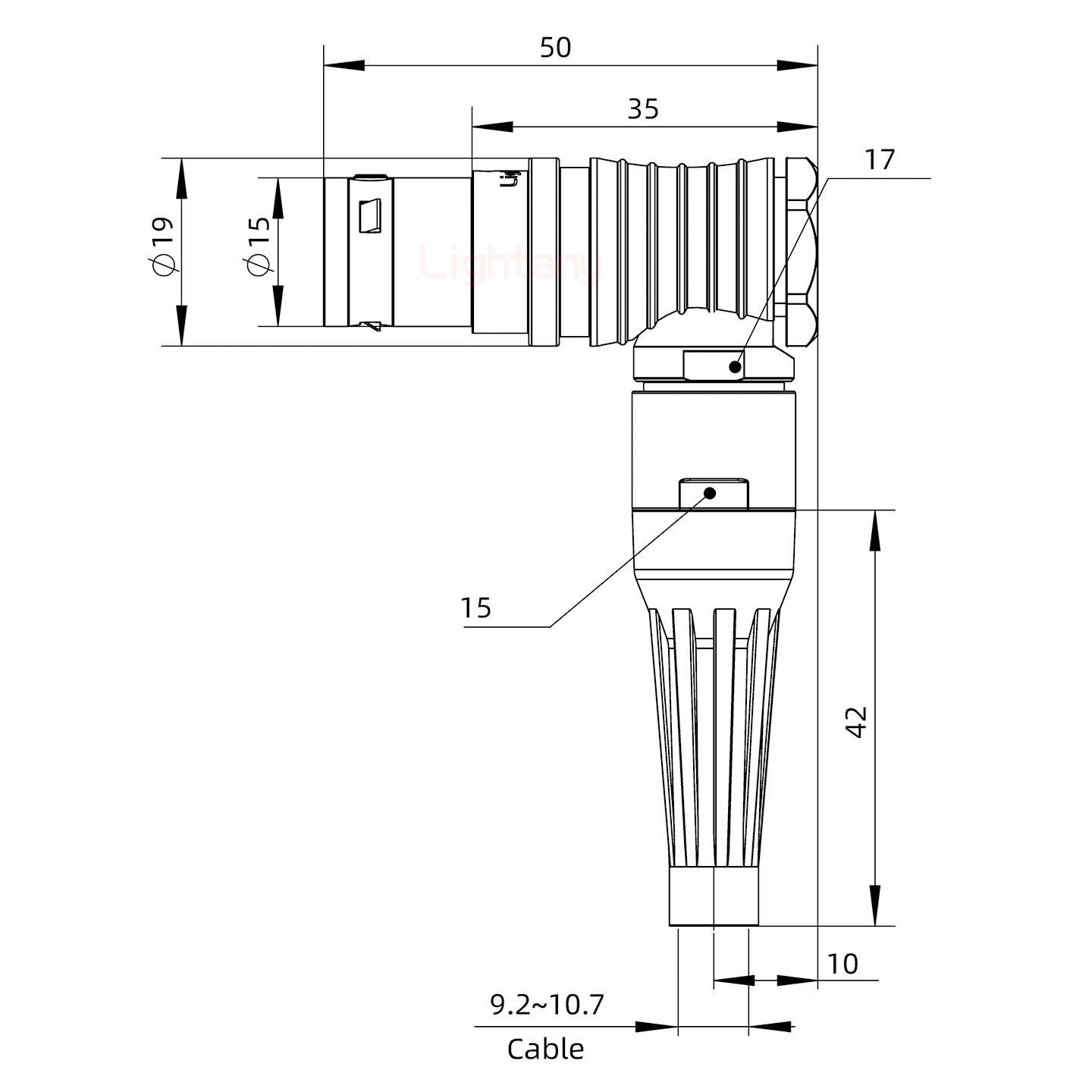 FHG.3B.007.CLAD10Z帶護(hù)套彎式插頭