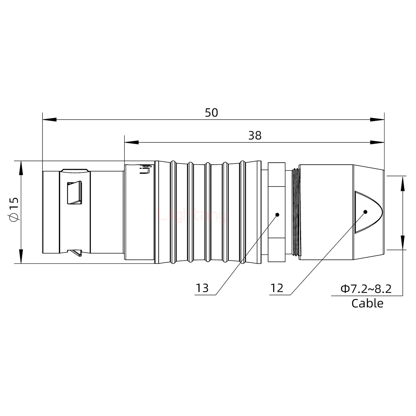 FGG.2B.010.CLAD82直式插頭