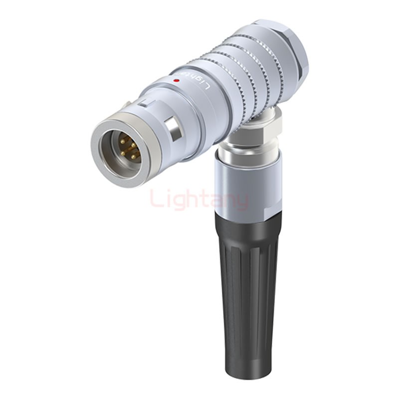 FHG.0K.004.CLAC50Z推拉自鎖帶護套彎式插頭