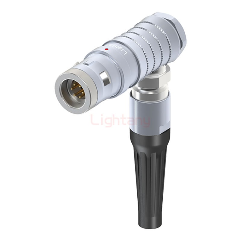 FHG.0K.006.CLAC40Z推拉自鎖帶護套彎式插頭