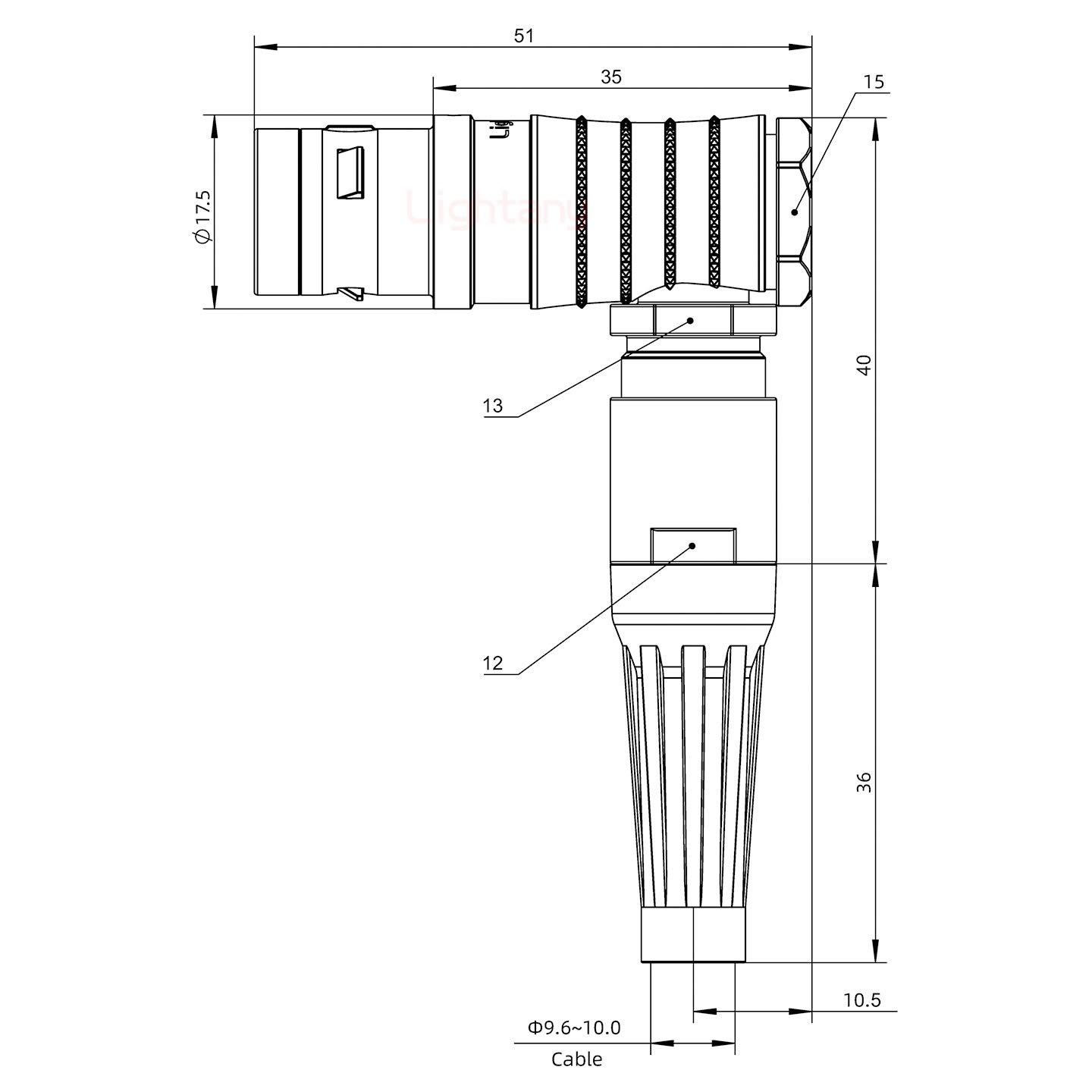 FHG.2K.010.CLAK95Z推拉自鎖帶護(hù)套彎式插頭