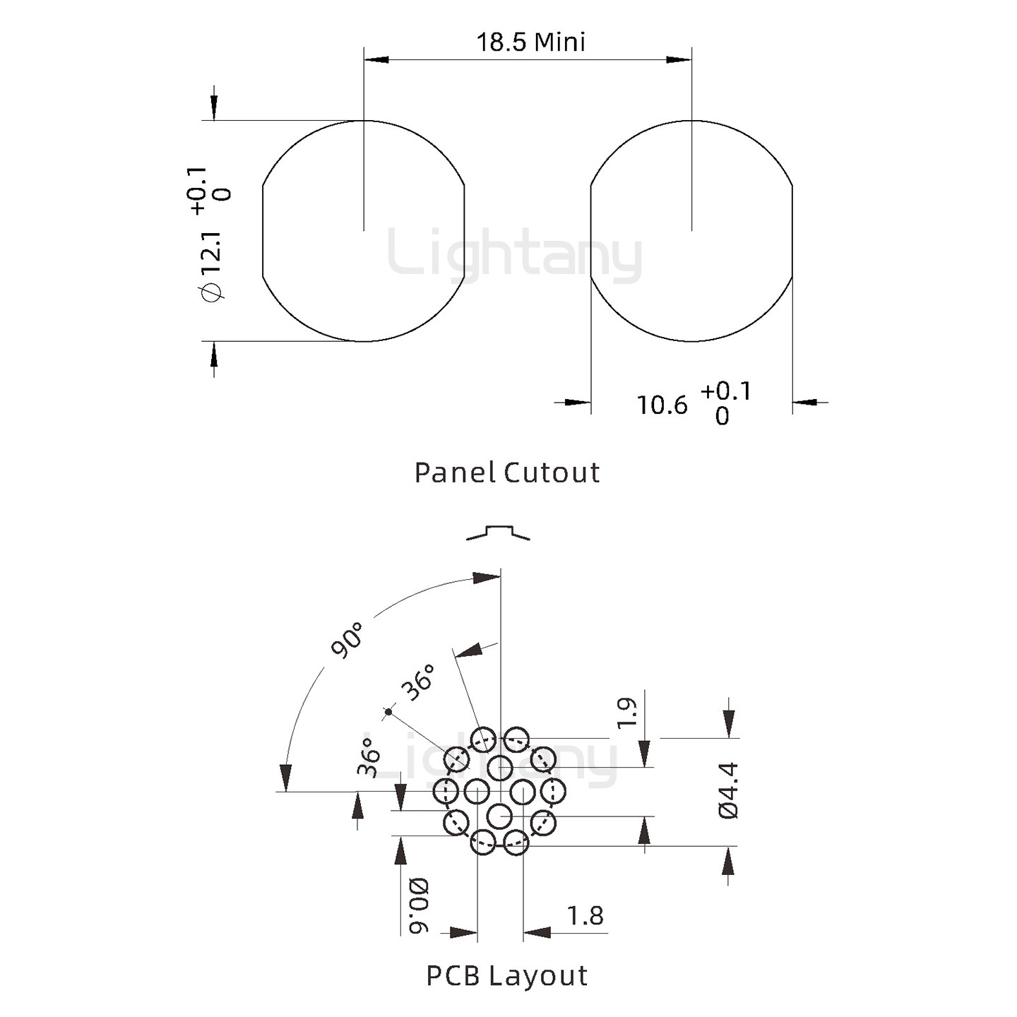 EEG.1B.014.CLN推拉自鎖前螺母插座 直插板