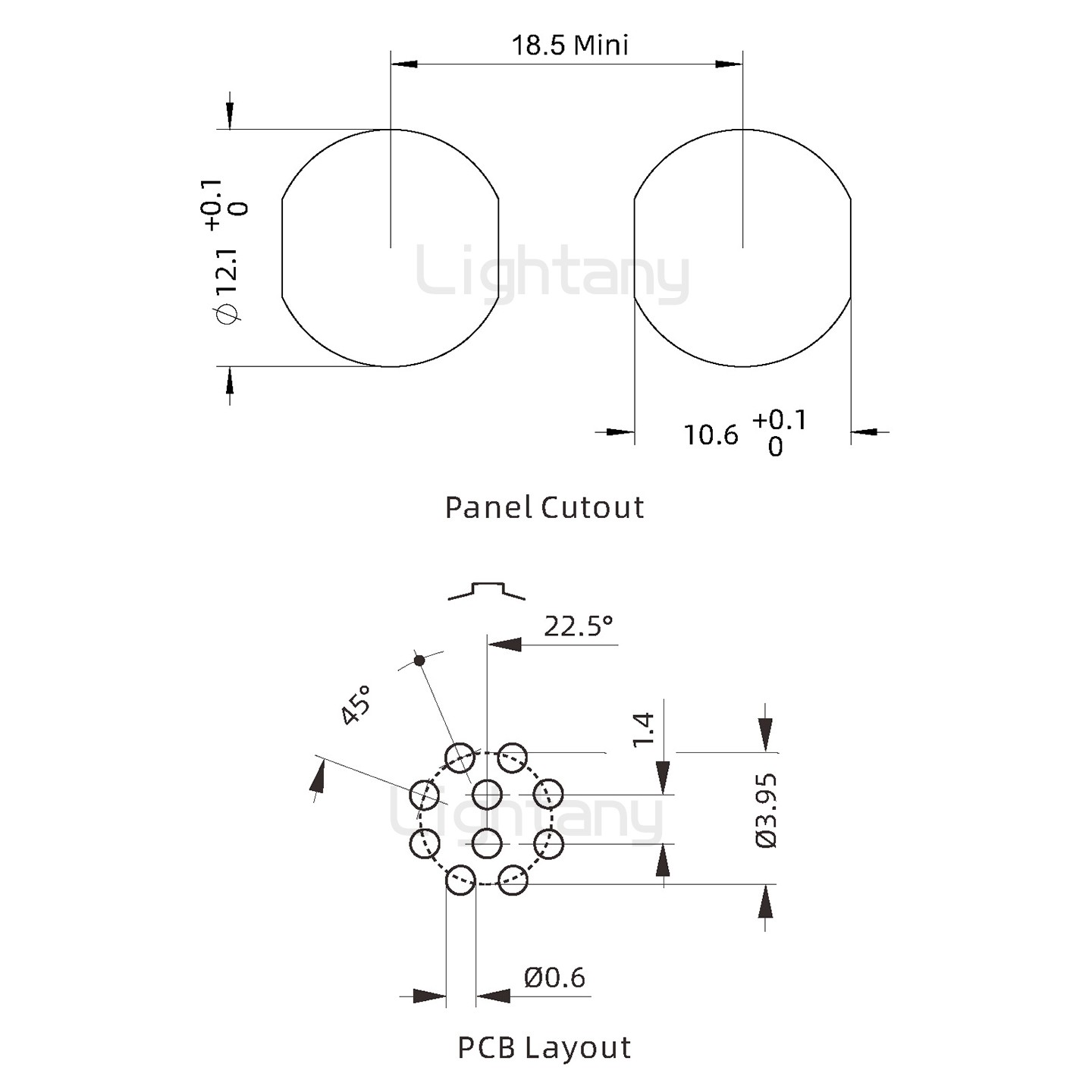 EEG.1B.010.CLN推拉自鎖前螺母插座 直插板