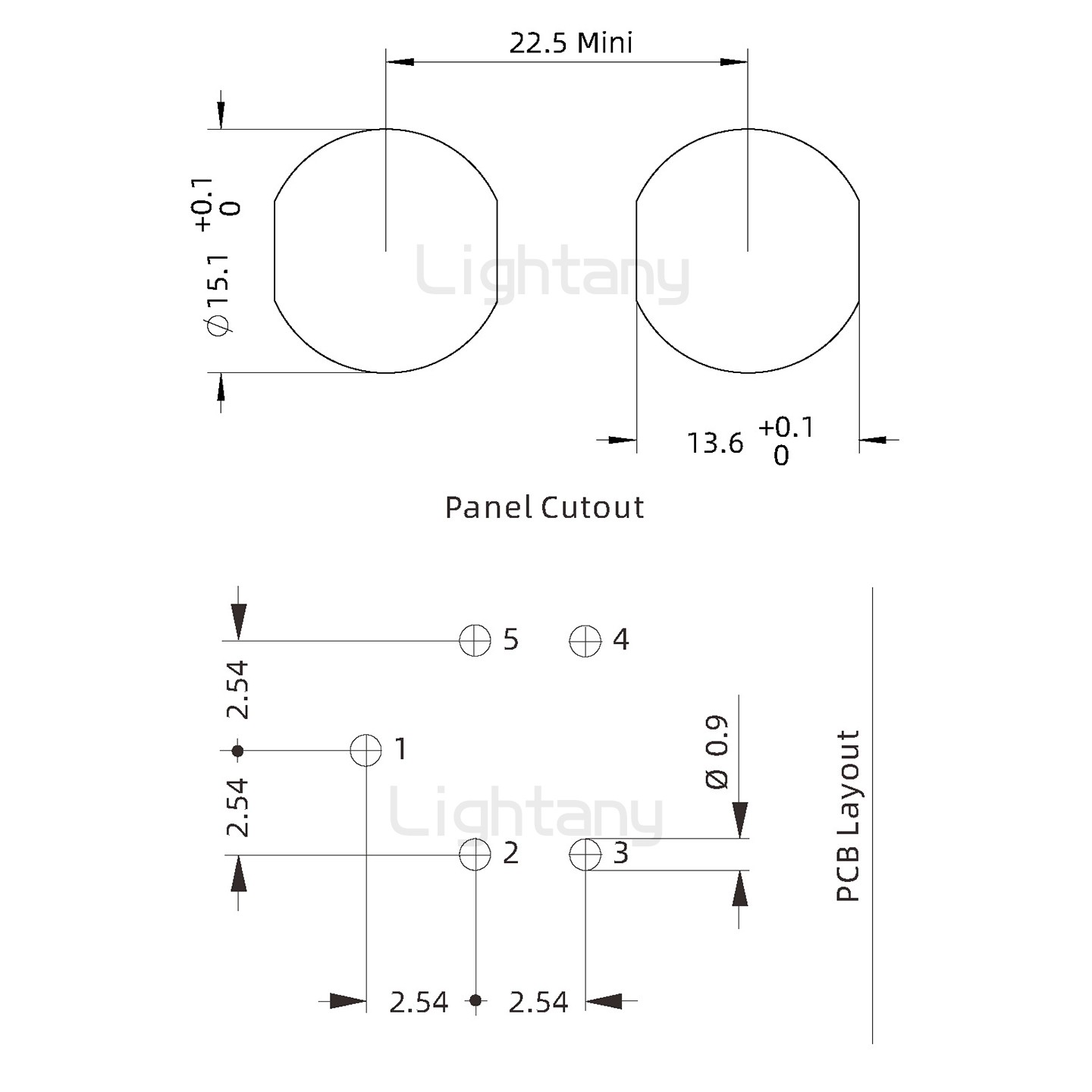 ECG.2B.005.CLV雙螺母插座 彎插板