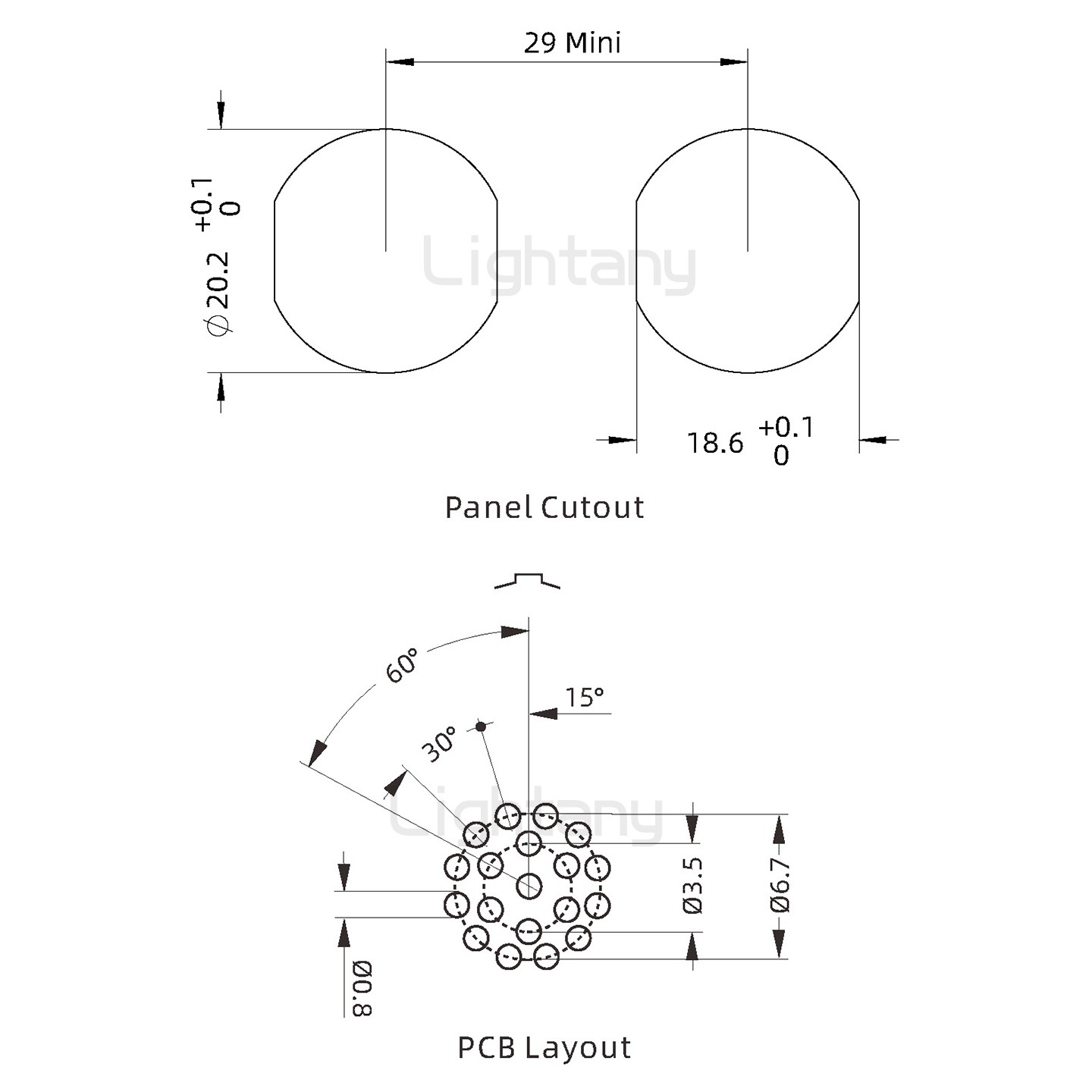 EEG.2K.019.CLN推拉自鎖前螺母插座 PCB直插板