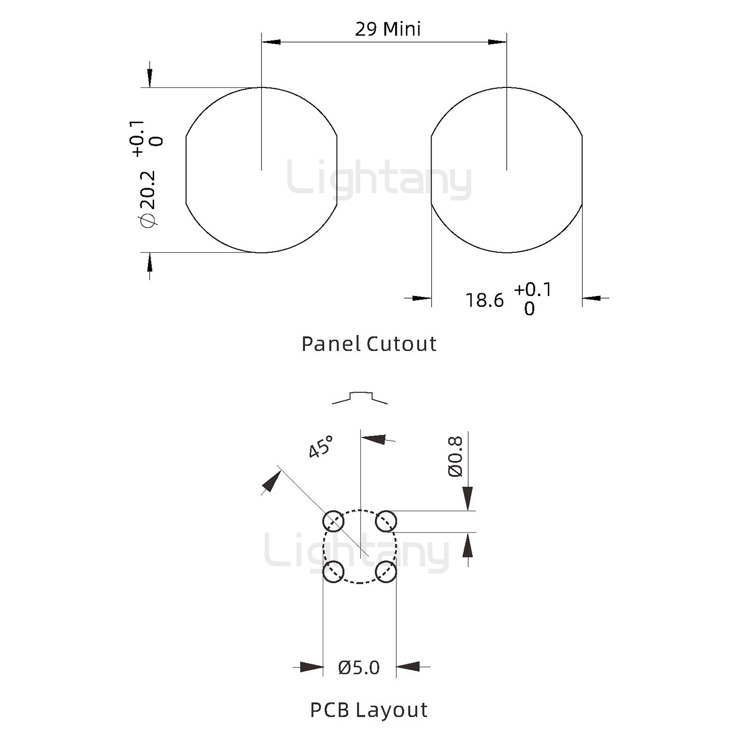 EEG.2K.004.CLN推拉自鎖前螺母插座 PCB直插板