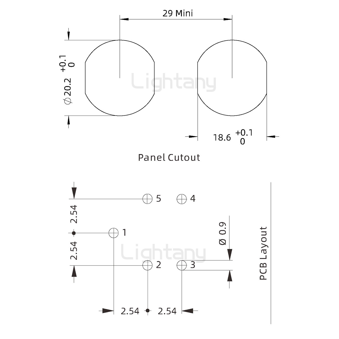 EEG.2K.005.CLV推拉自鎖前螺母插座 PCB彎插板
