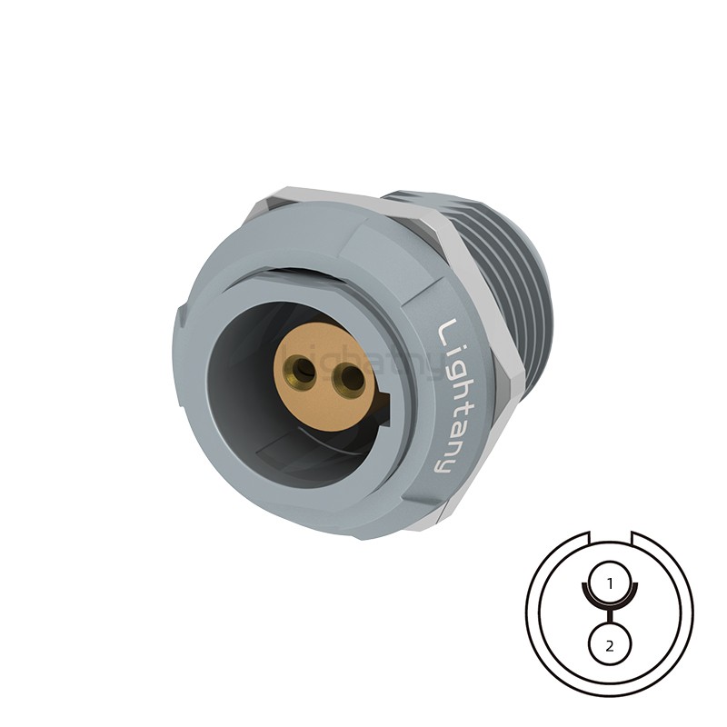 PKG.M0.2GL.LG雙螺母插座 焊線 推拉自鎖