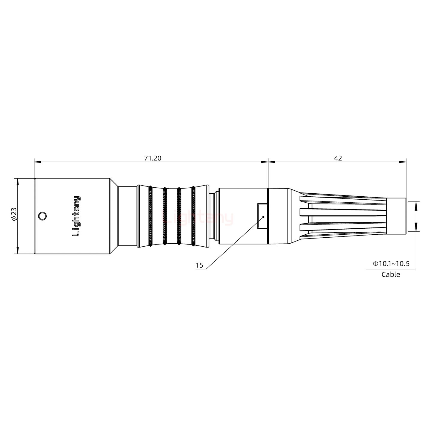 PHG.3K.014.CLLC11Z推拉自鎖帶護套浮動插座